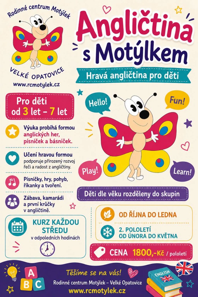 ANGLIČTINA S MOTÝLKEM
