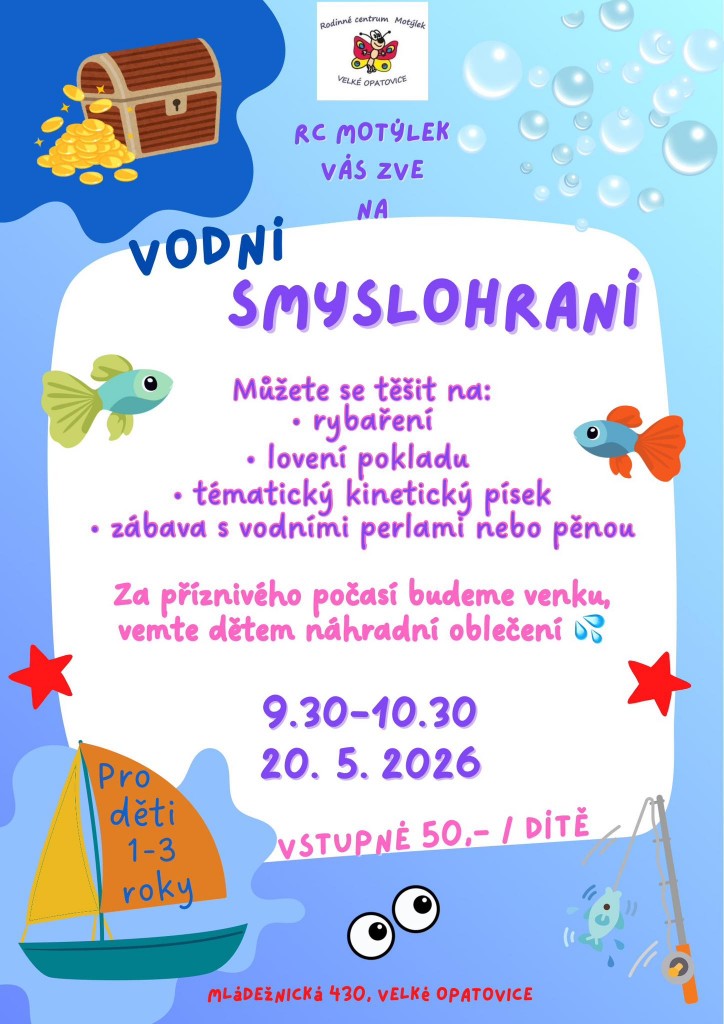 VODNÍ SMYSLOHRANÍ - KVĚTEN 2026