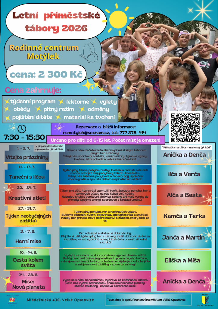 PŘÍMĚSTSKÉ TÁBORY 2026